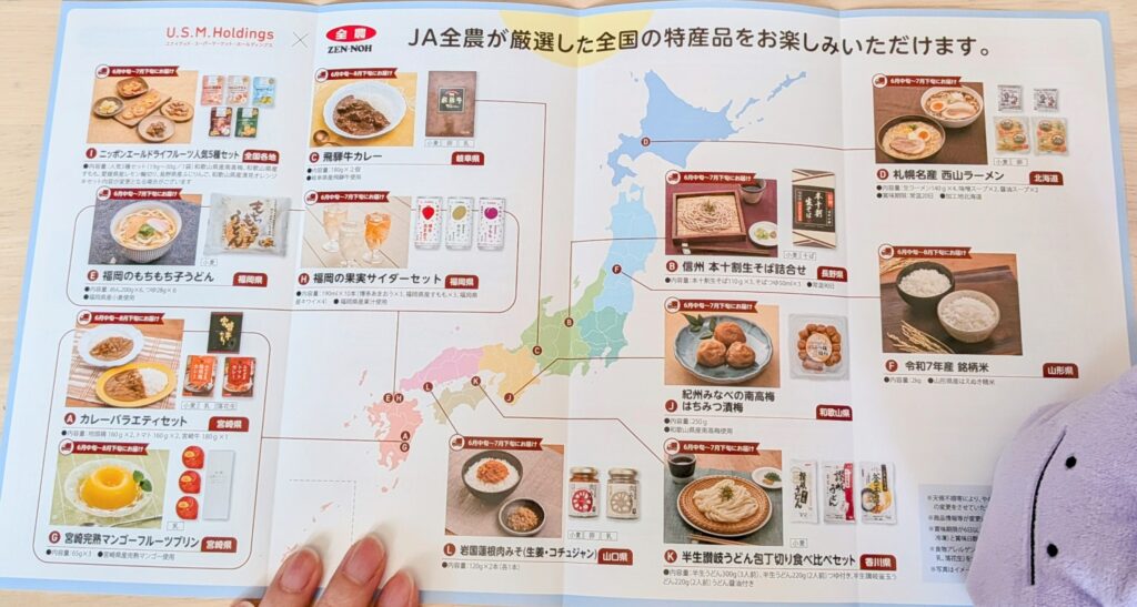 USMHの優待品一覧